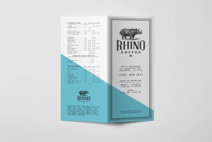Rhino Coffee Menu Outer