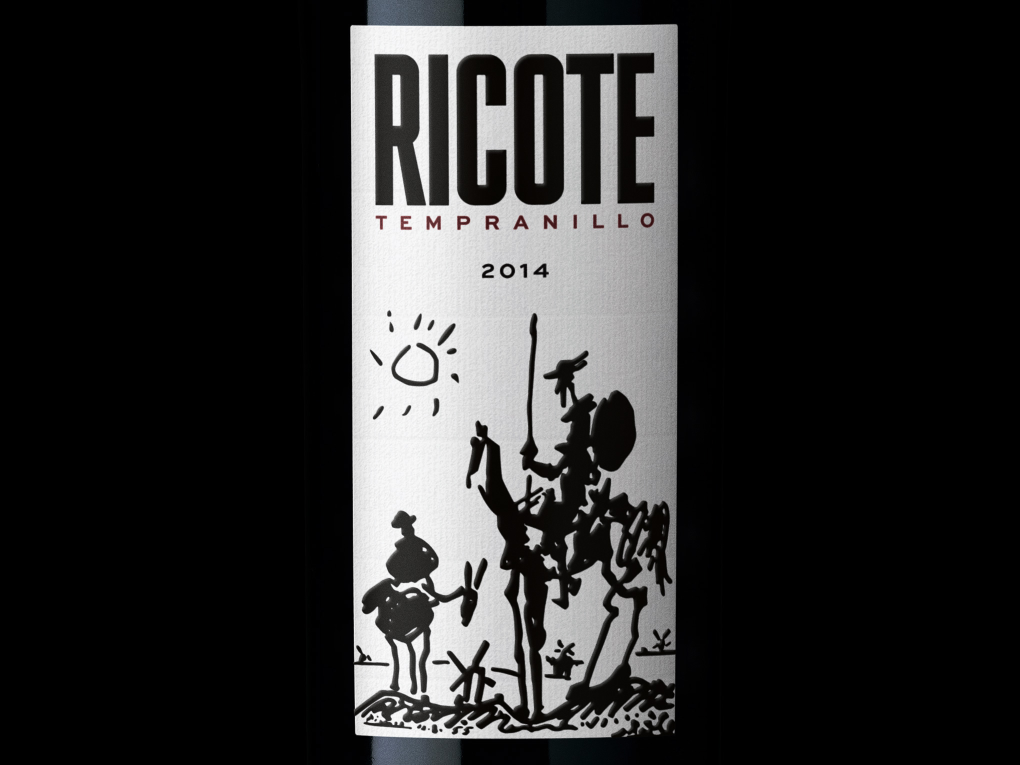 Ricote Tempranillo Wine Label Design Bottleshot Closeup Grape Collective