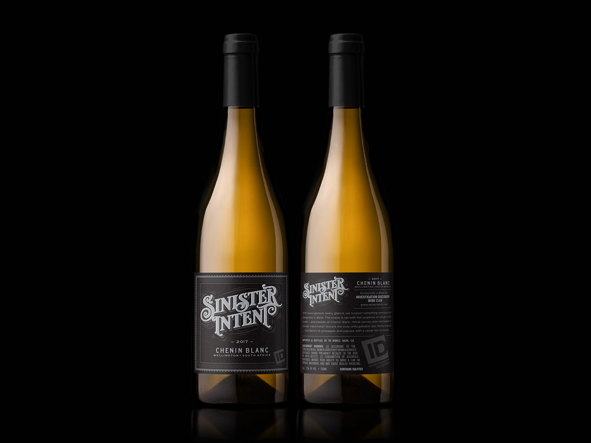 Sinister Intent Chenin Blanc Front & Back