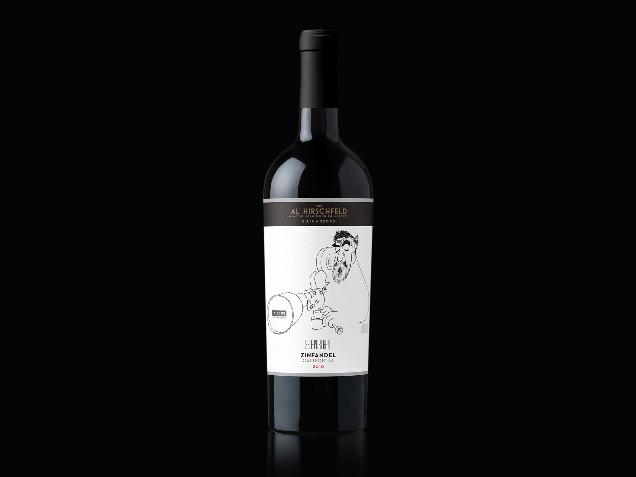 Al Hirschfeld Self Portrait Wine Label