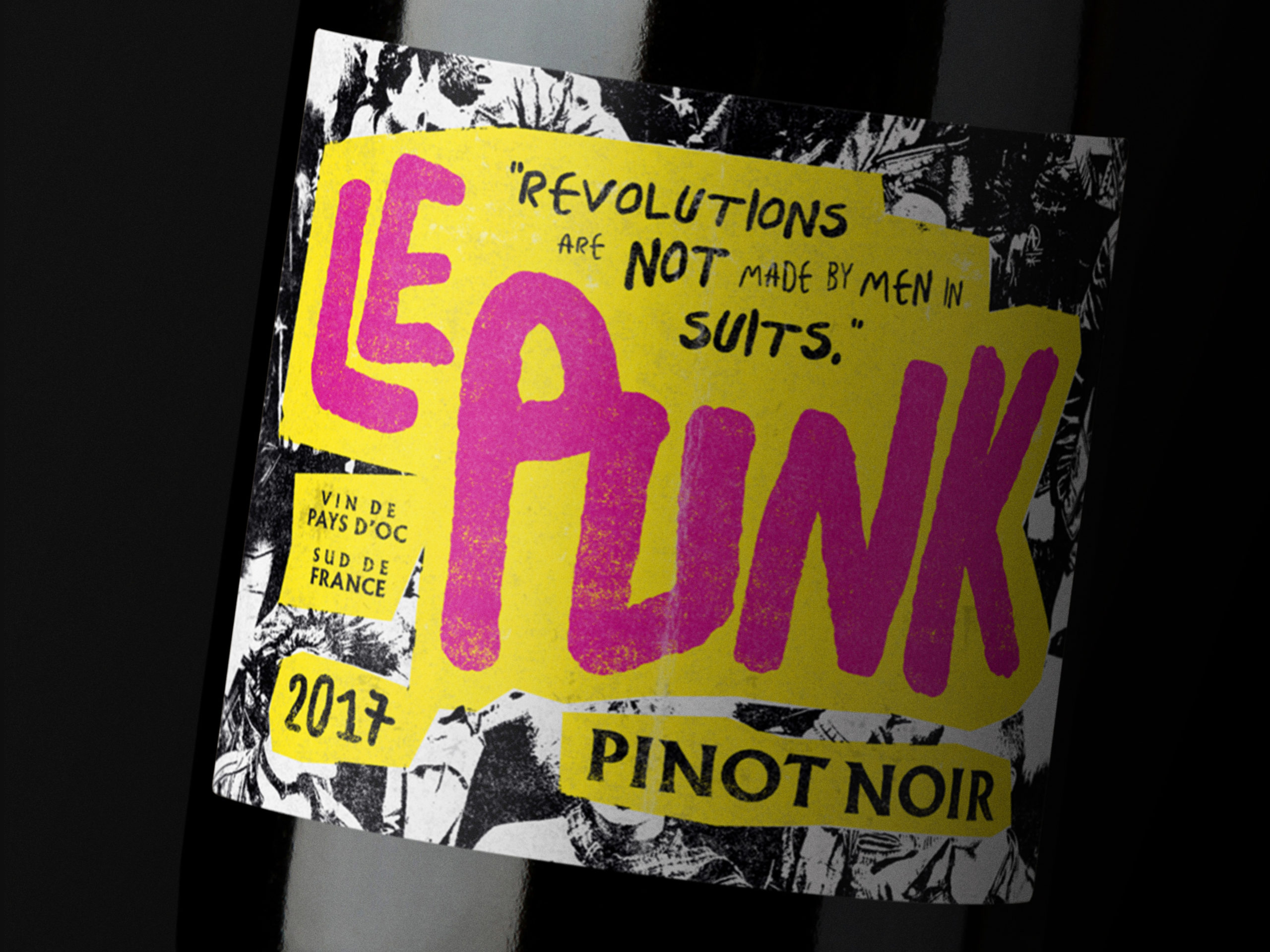 Le Punk Pinot Noir Wine Closeup