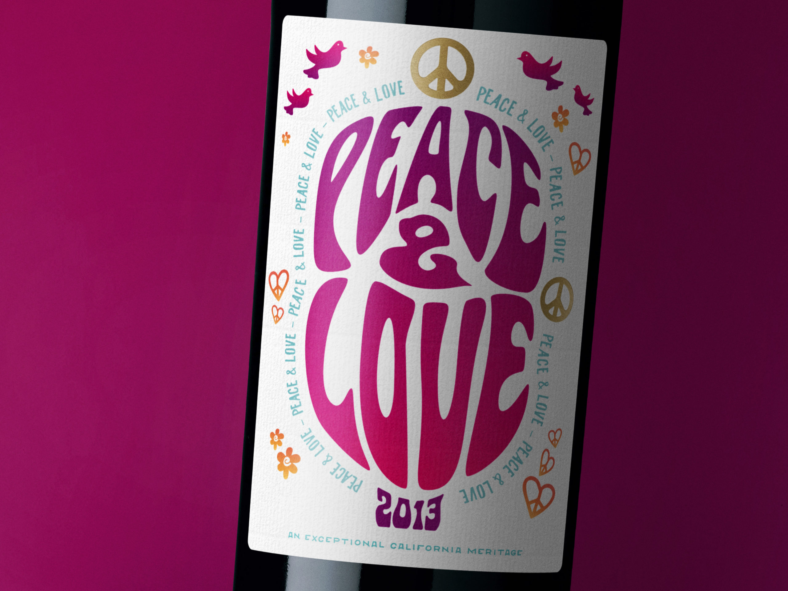 Peace & Love Meritage Wine Closeup