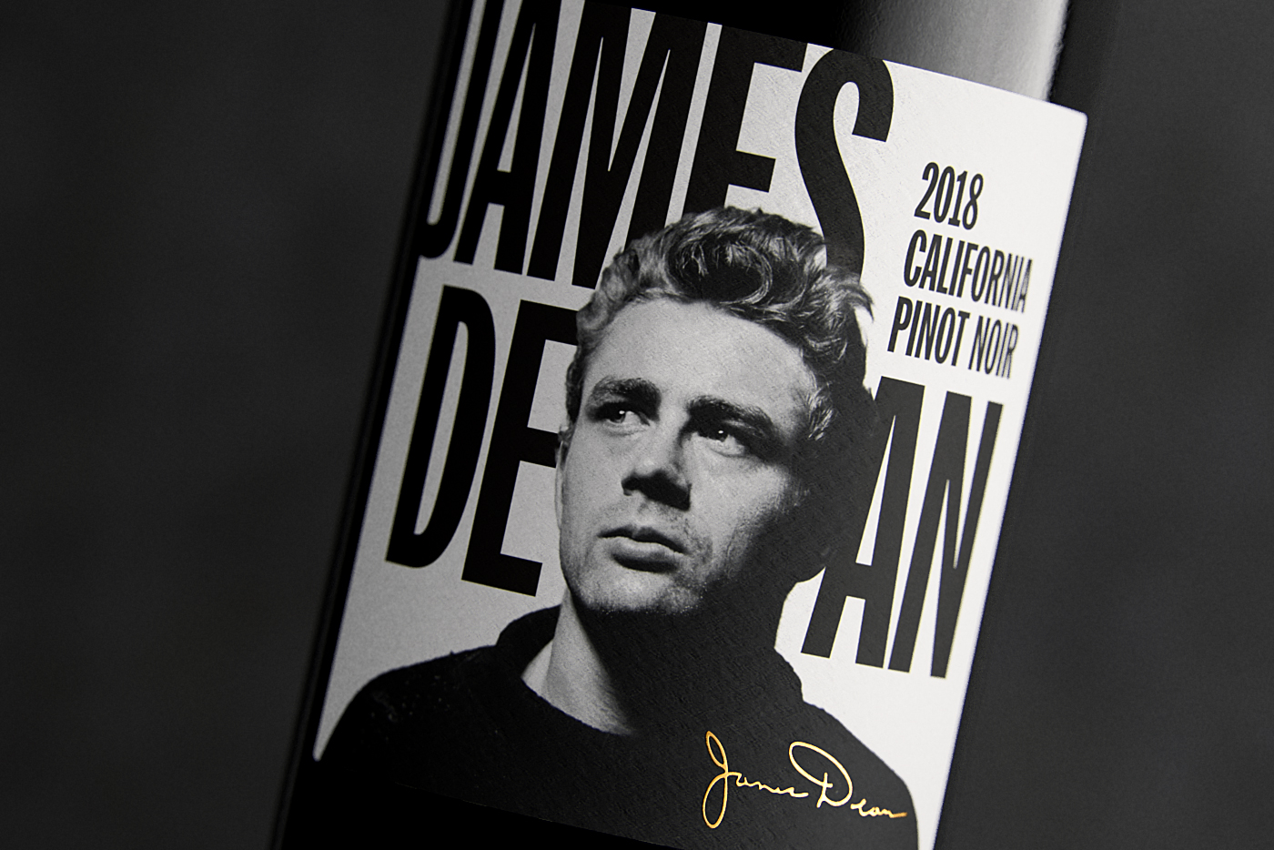 James Dean Pinot Noir Front Wine Label Cover